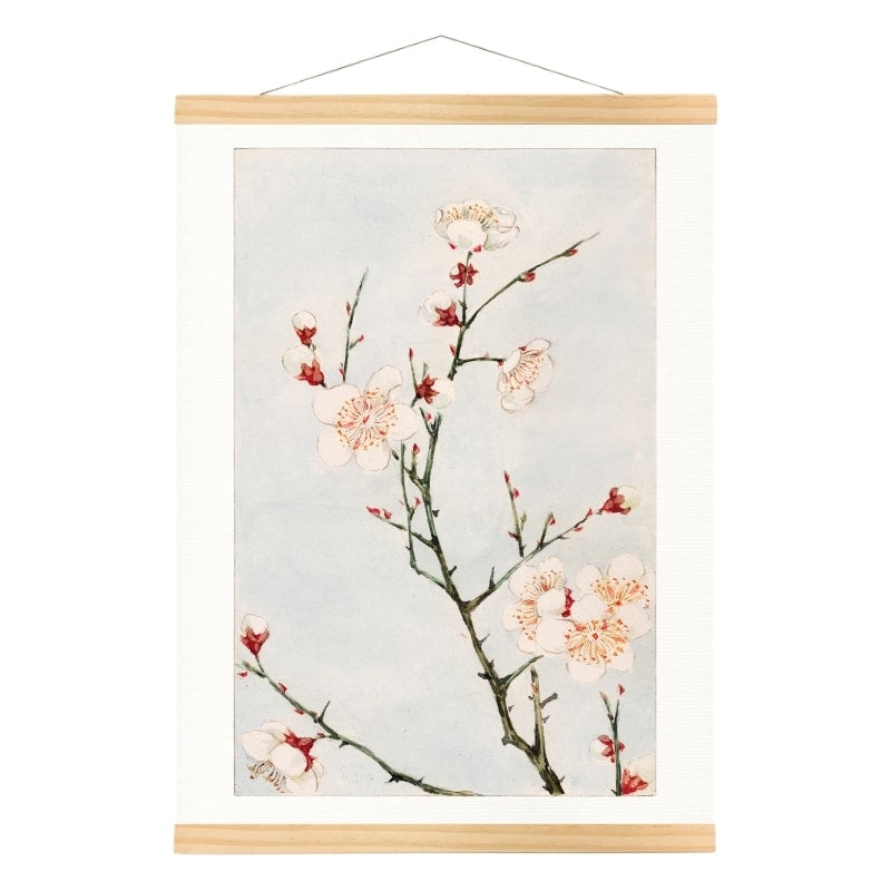 Japanskt plommonblomstertryck A3