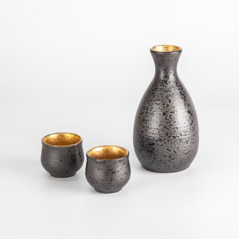 Japanskt sake set i guld