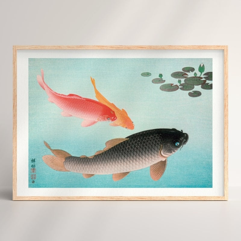 Japanskt tryck Karp A3