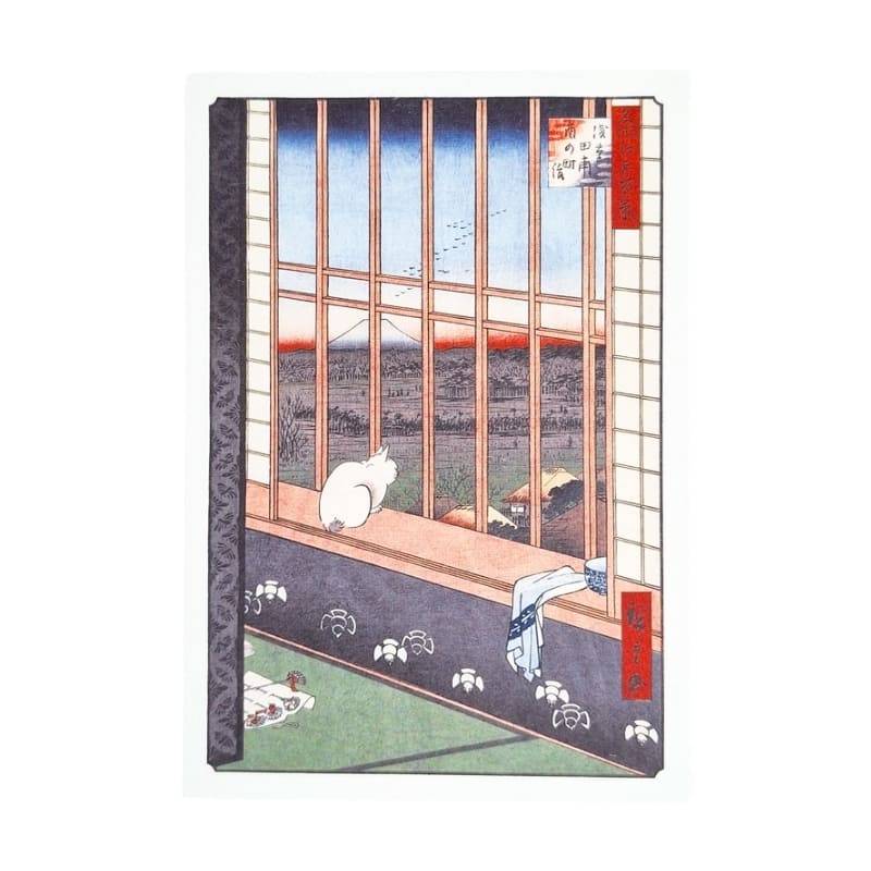 Japanskt vykort Asakusa Risfält