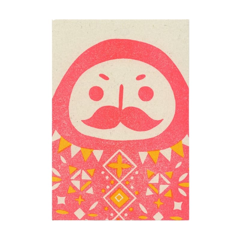 Japanskt vykort Daruma