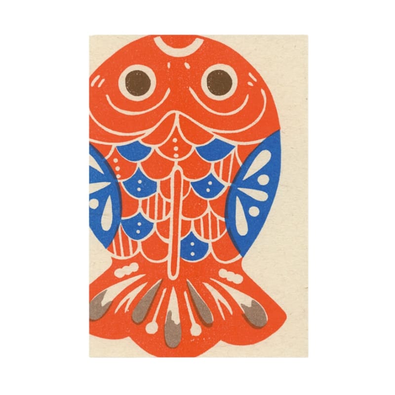 Japanskt vykort Fisk