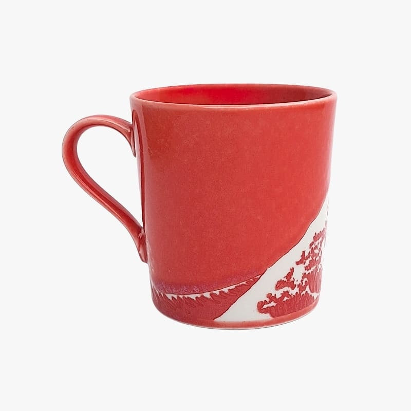 Kanagawa Röd Japansk Mugg
