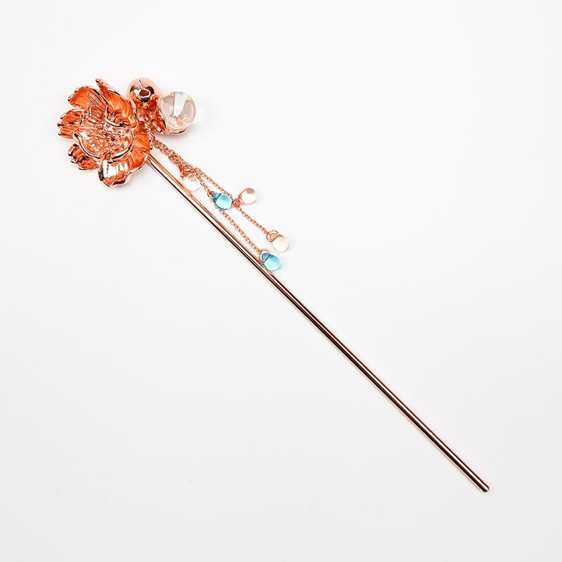 Kanzashi pionblomma