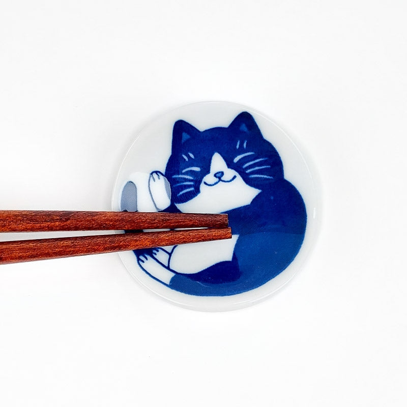 Katt Japansk ätpinnhållare