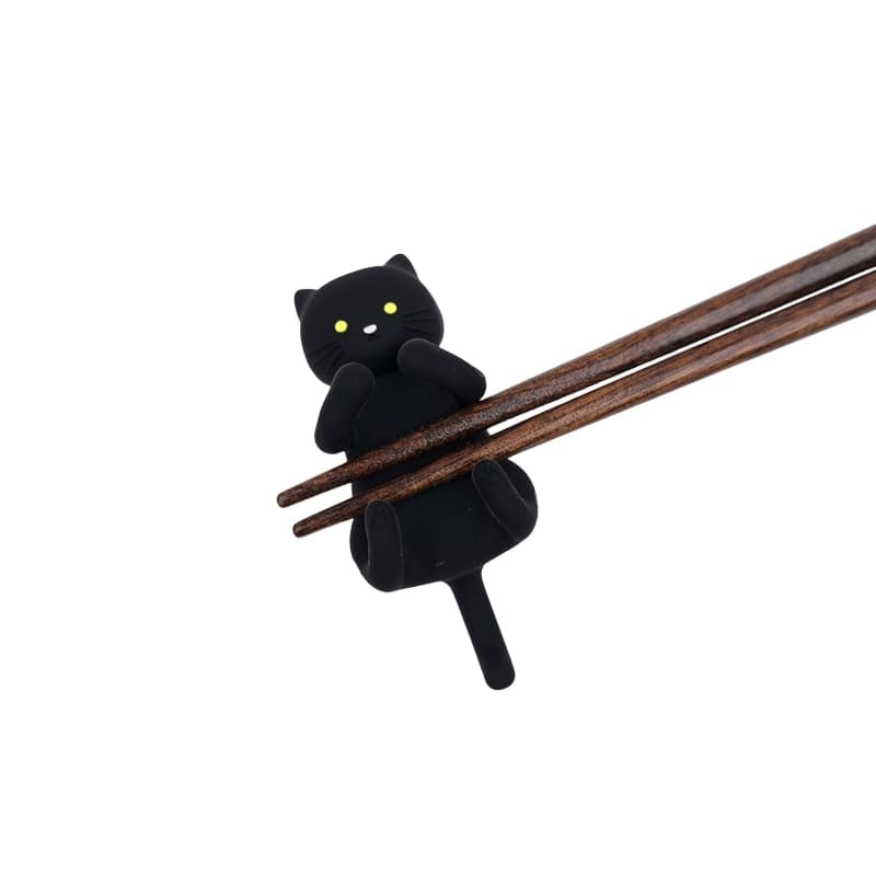 Kawaii japanska ätpinnar Svart katt