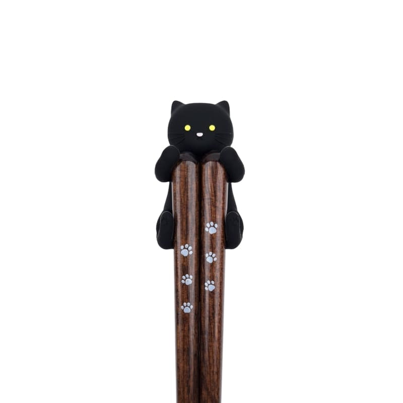 Kawaii japanska ätpinnar Svart katt