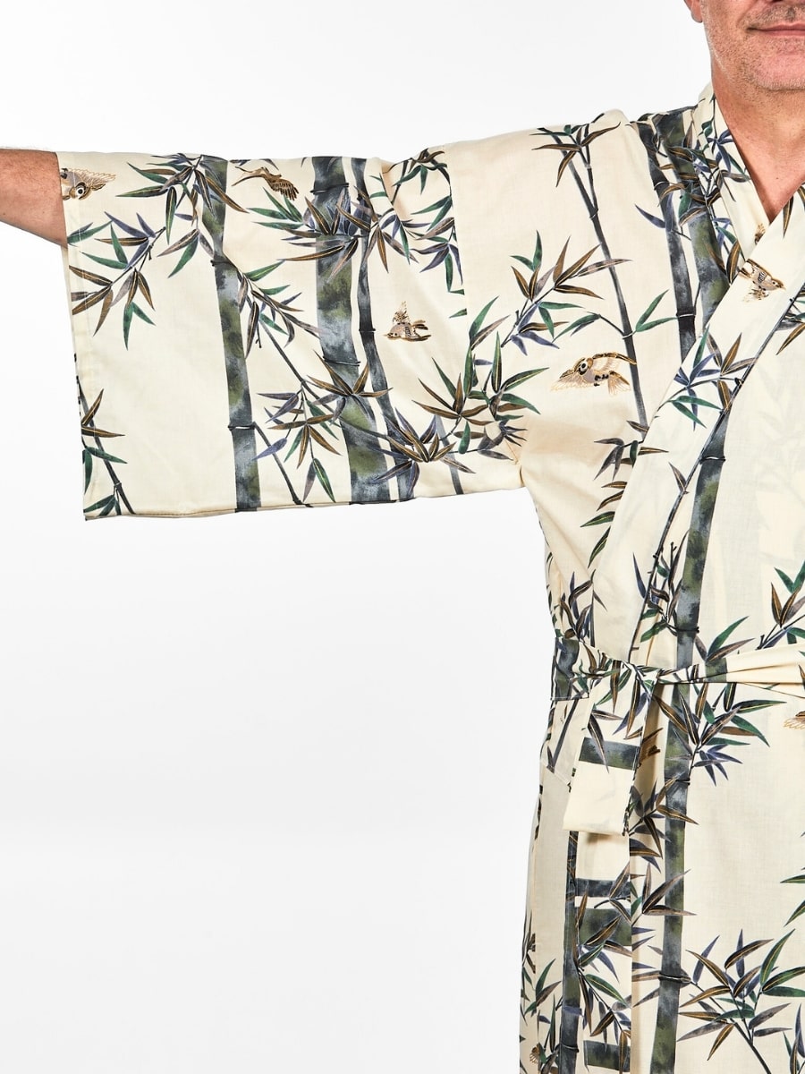 Kimono i japansk bambu för män En storlek