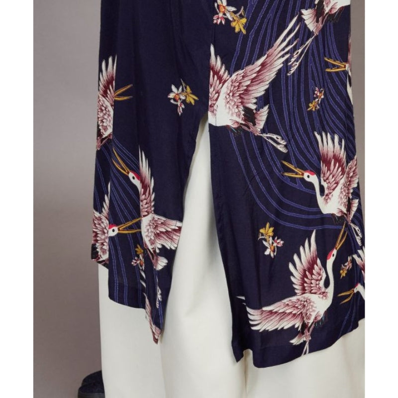 Kimono med lång kran för kvinnor En storlek