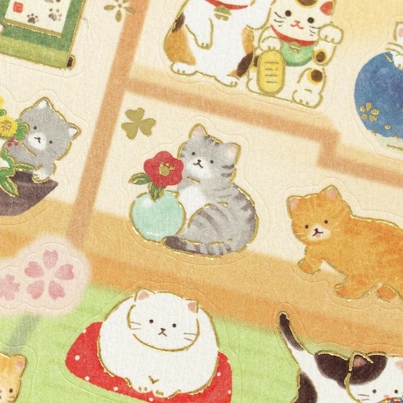 Klistermärken för japanska kattälskare