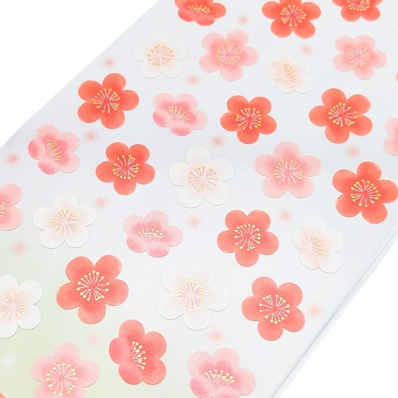 Klistermärken med japanska plommonblommor