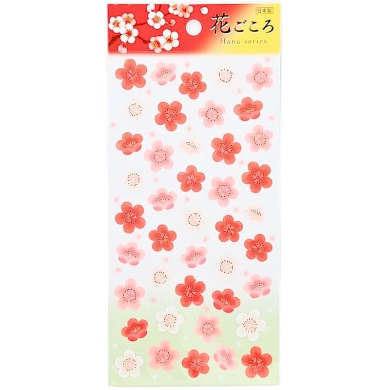 Klistermärken med japanska plommonblommor