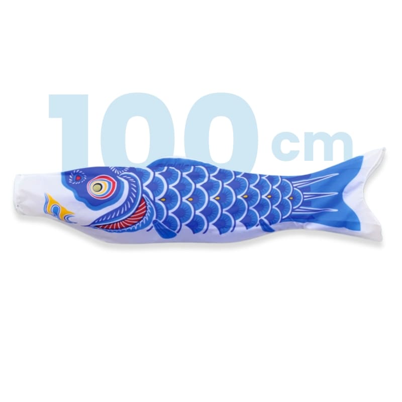 Blå traditionell japansk koinobori - 100 cm