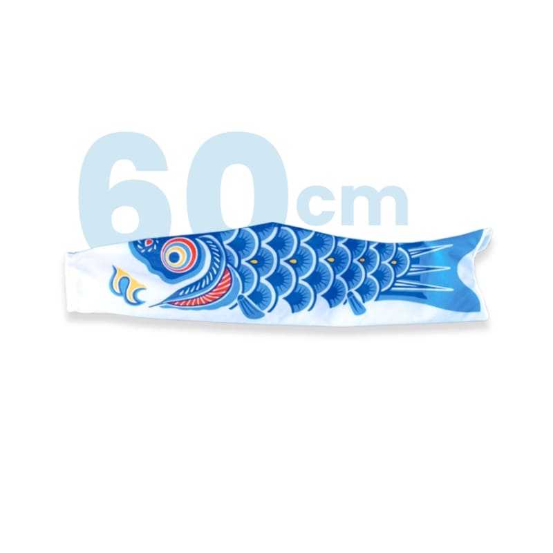 Blå traditionell japansk koinobori - 60 cm