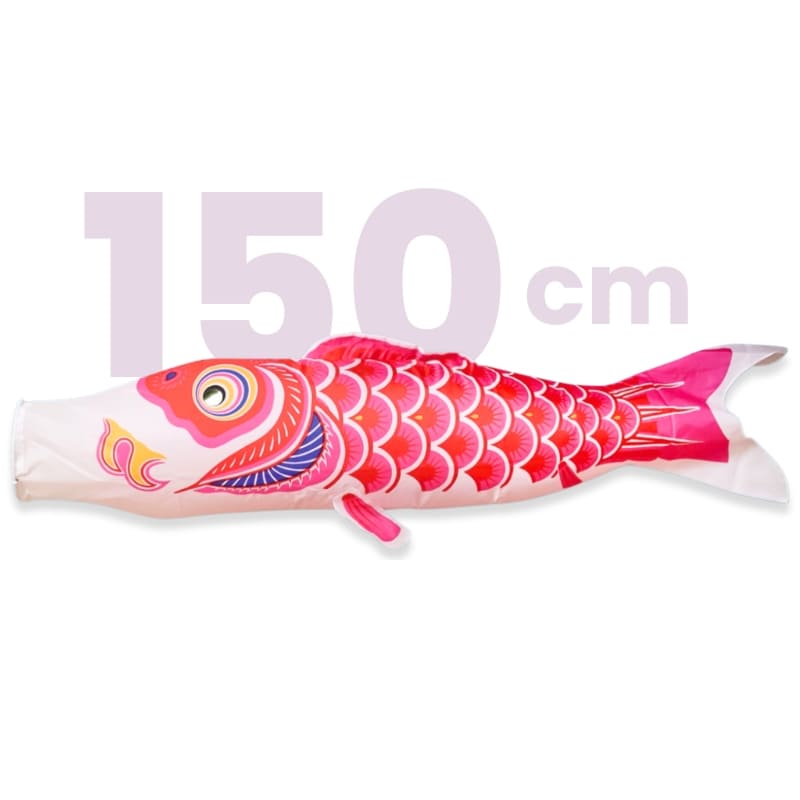 Traditionell rosa japansk koinobori - 150 cm