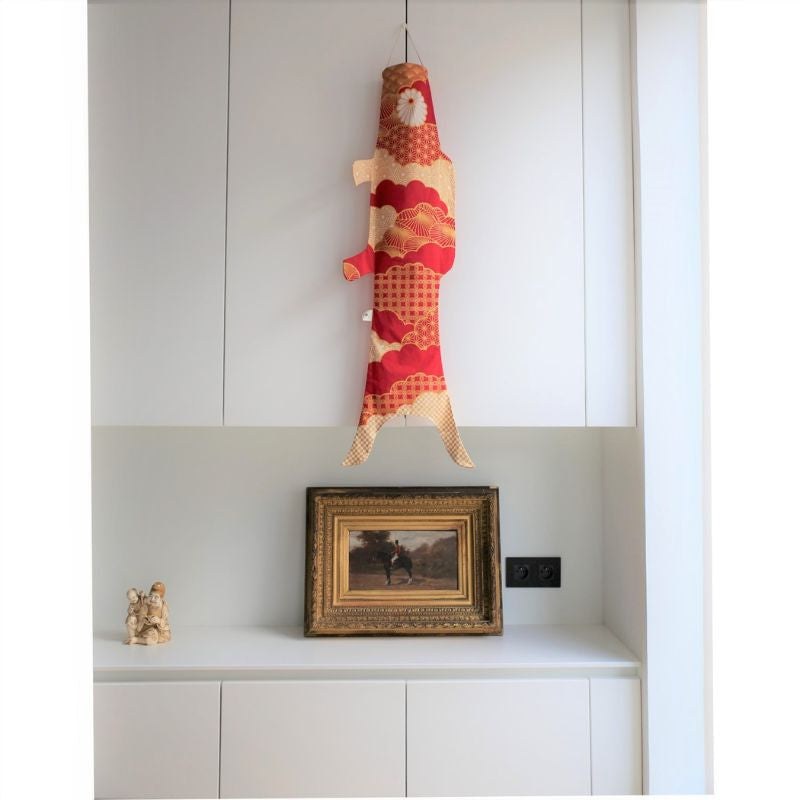 Koinobori Patchwork Röd 100 cm