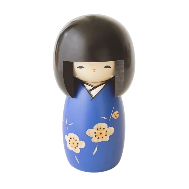 Kokeshi Kaika Blå docka