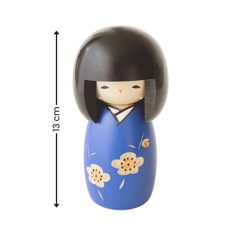 Kokeshi Kaika Blå docka