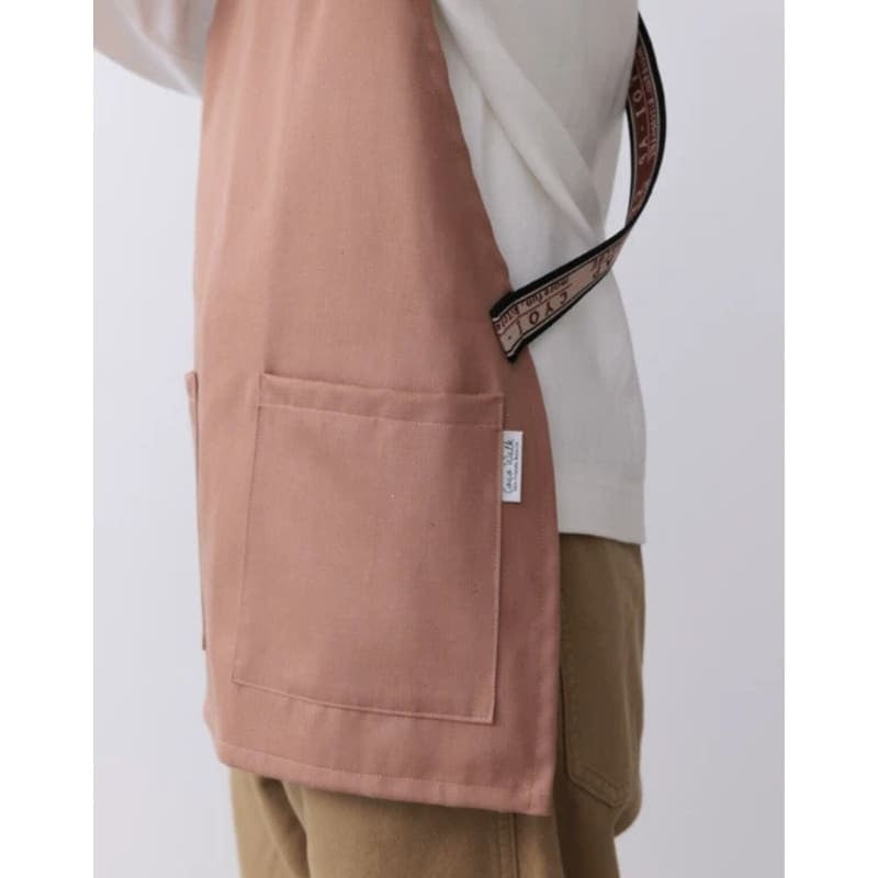 Kort japanskt förkläde - Terracotta