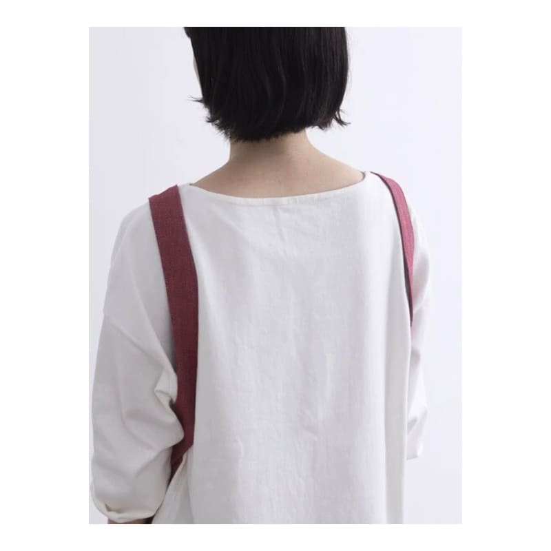Kort japanskt förkläde - Unisex och rött