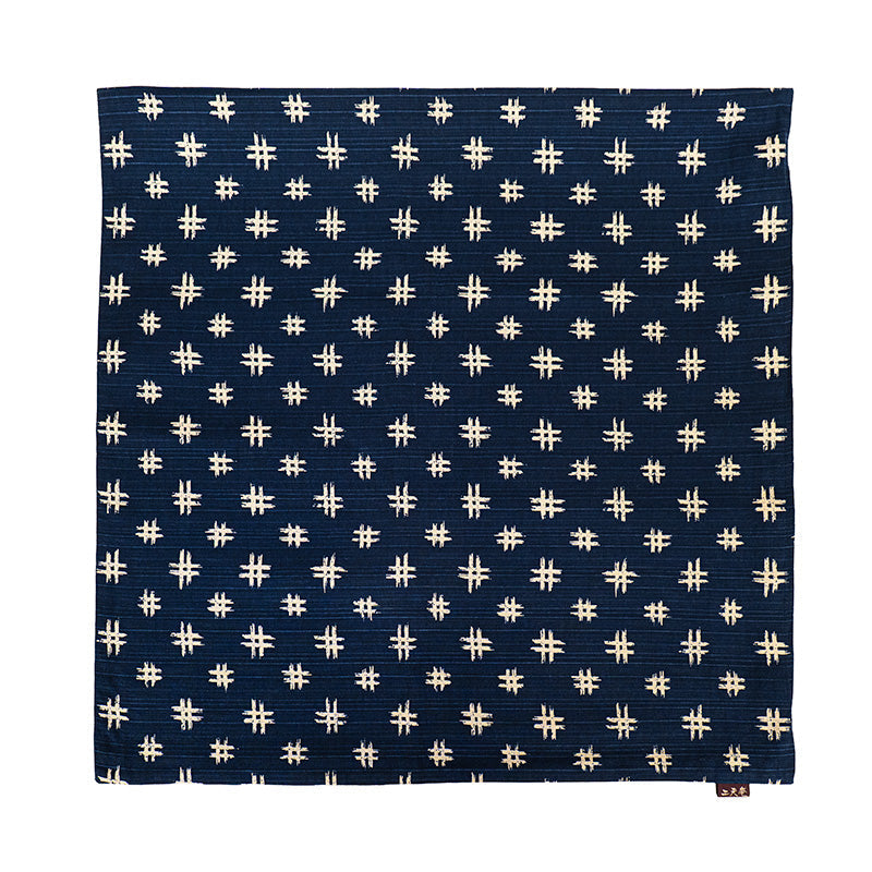 Kuddfodral Japanskt Blått Motiv Igeta – 50x50 cm