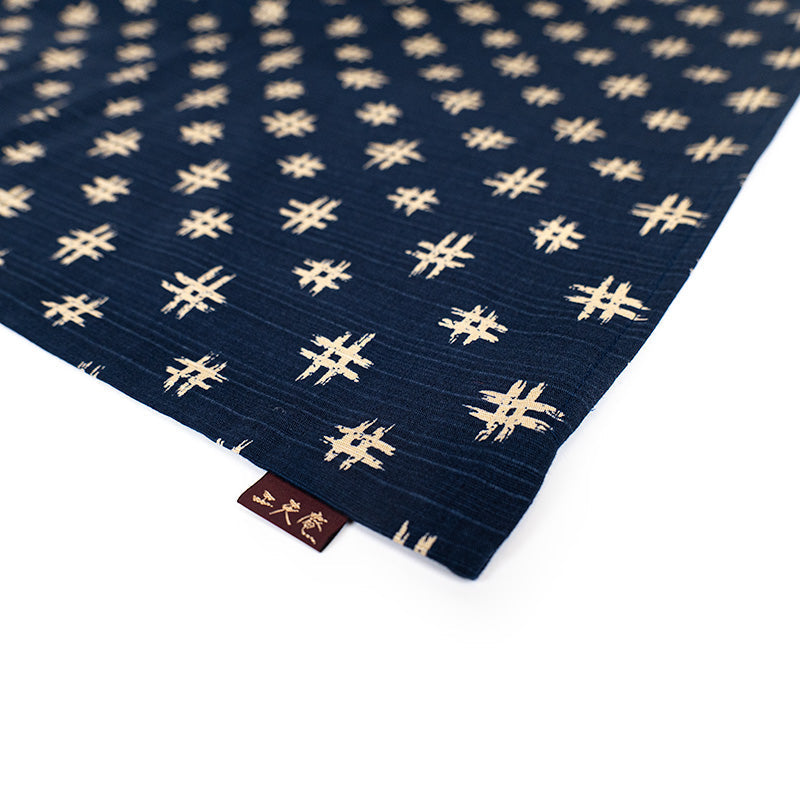 Kuddfodral Japanskt Blått Motiv Igeta – 50x50 cm