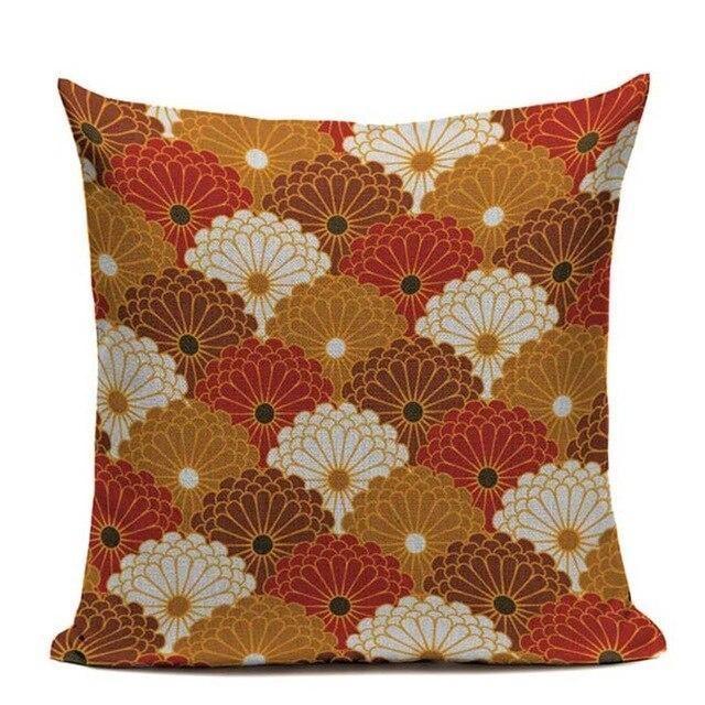 Kuddfodral med japanskt mönster Vintage Chrysanthemum