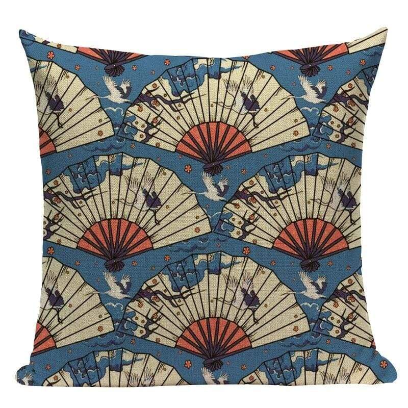 Kuddfodral med japanskt motiv Éventails Sensu