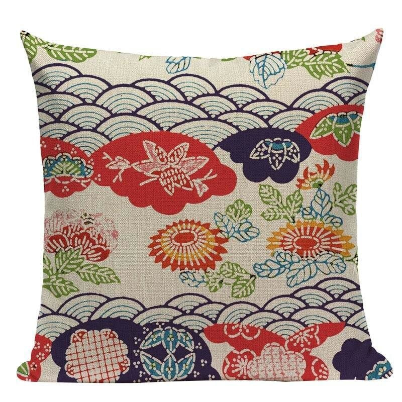 Kuddfodral med japanskt motiv Shunjuu