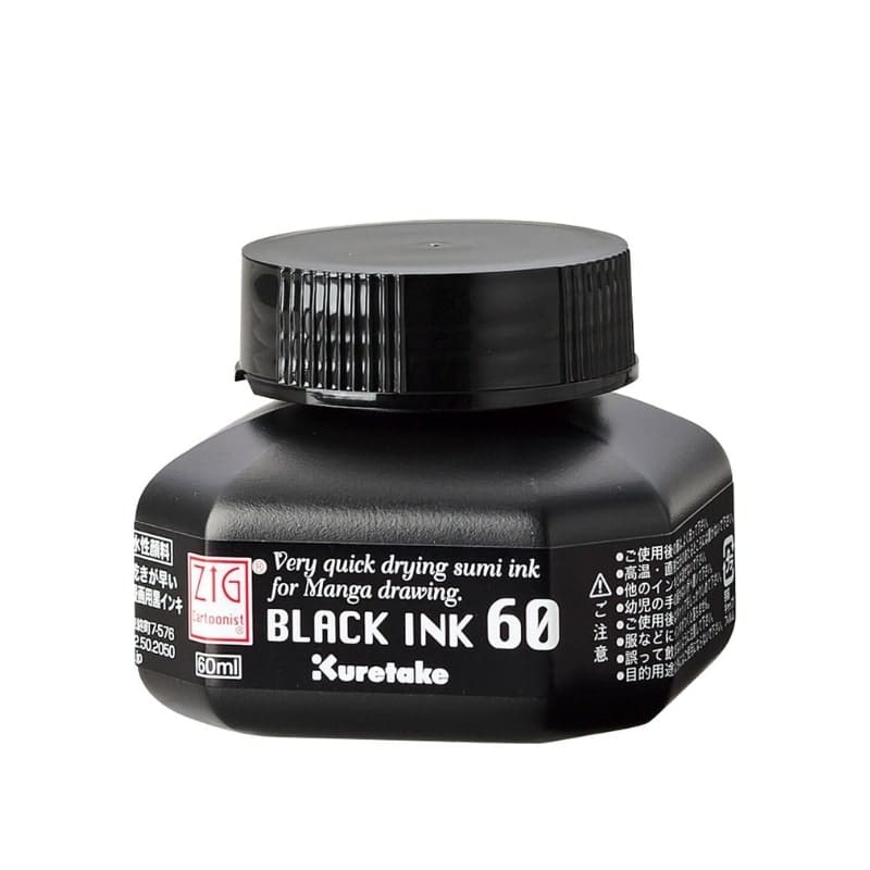 Kuretake ZIG Svart bläck 60ml