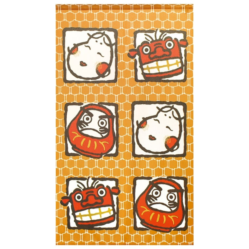 Lyckliga japanska Noren 85 x 150 cm