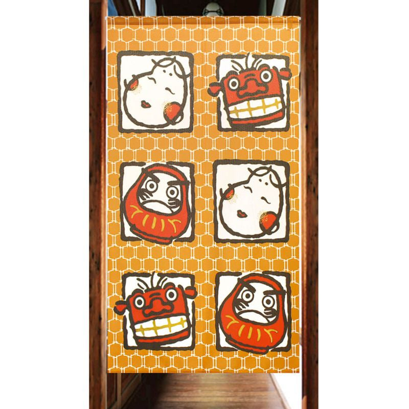 Lyckliga japanska Noren 85 x 150 cm