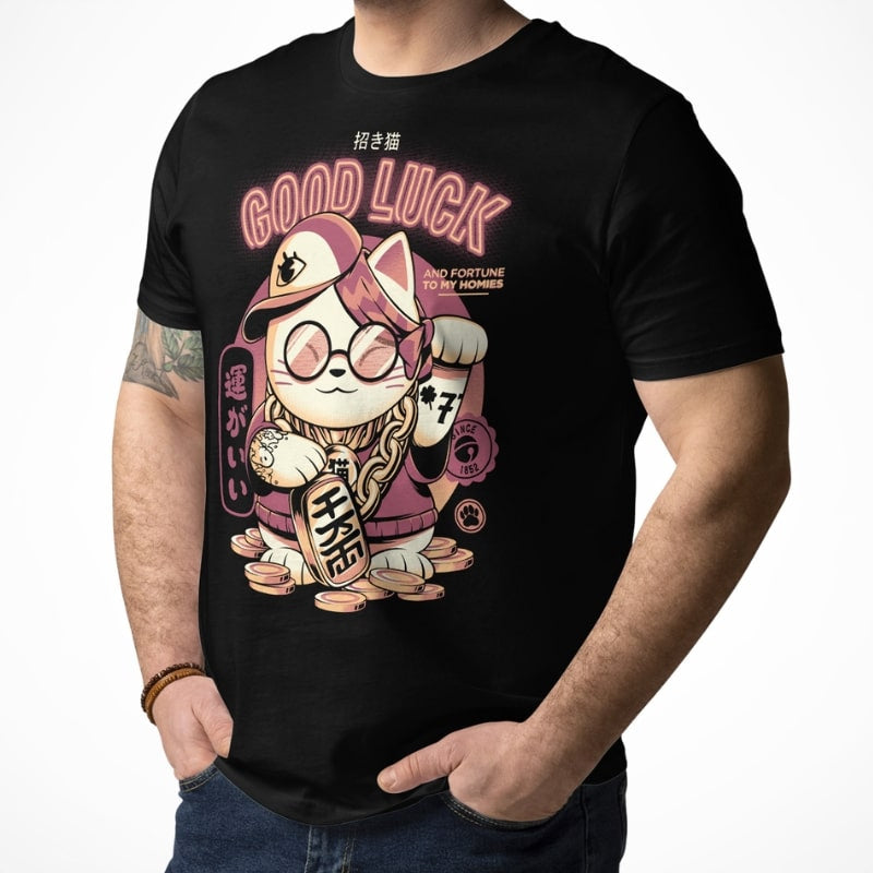 Maneki Neko Japansk T shirt