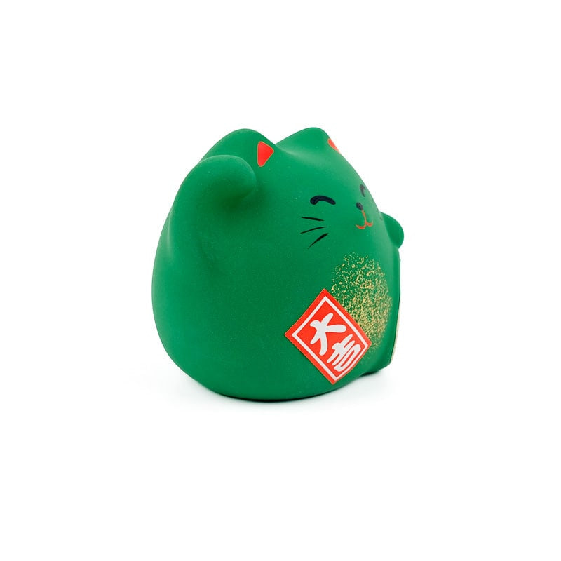 Maneki Neko rund grön