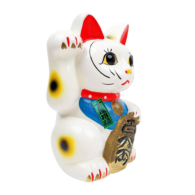 Maneki Neko Vit Seto 21 cm