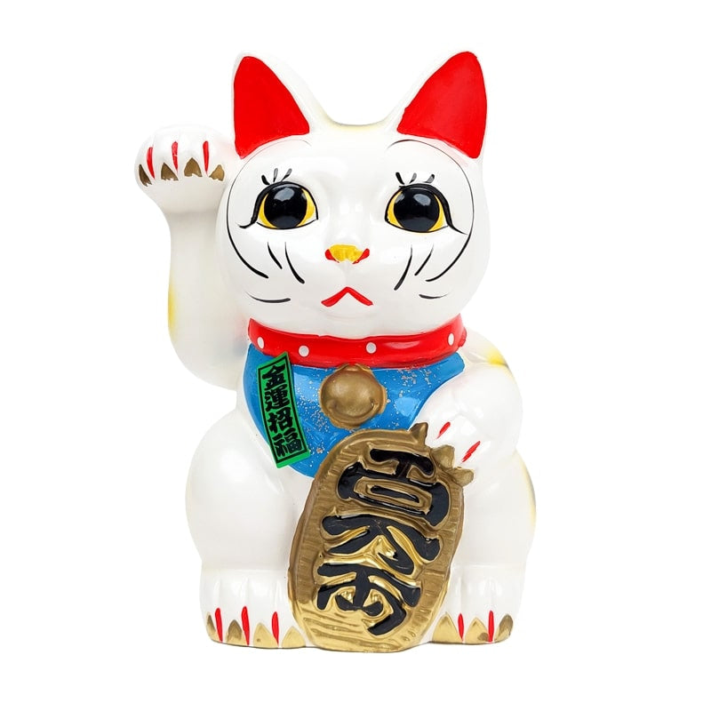 Maneki Neko Vit Seto 21 cm