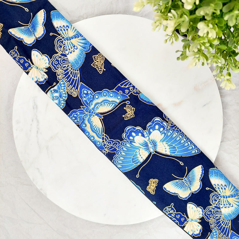 Marinblått Butterfly Obi bälte