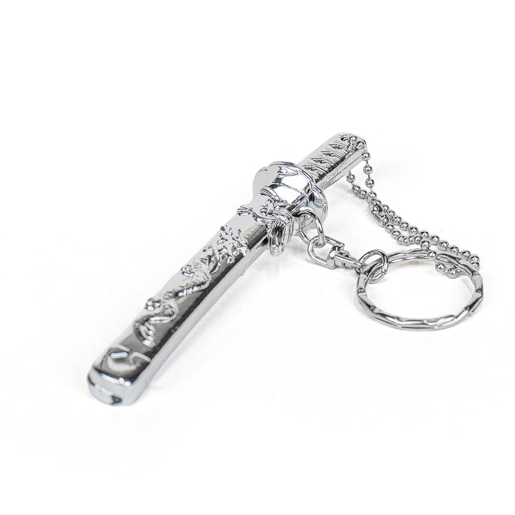 Mini-Katana Nyckelring - Silverfärgad Drake