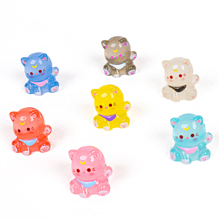 Minifigur - Färgglad Självlysande Katt