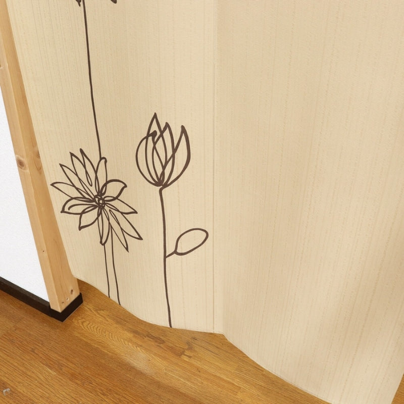 Noren Flower japansk gardin 85 x 170 cm