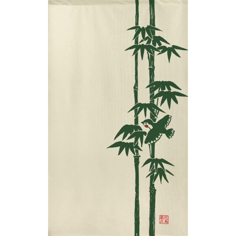 Noren Japansk Beige Bambu 85 x 150 cm