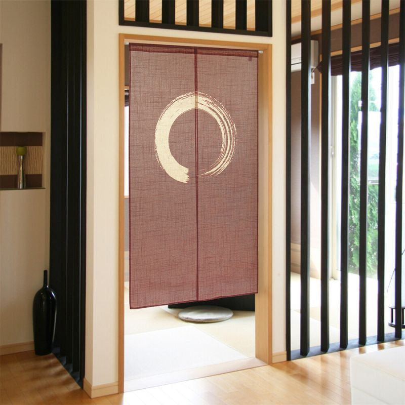 Noren Japansk Enso Brun 85 x 150 cm