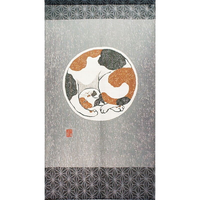 Noren Japansk katt Asanoha 85 x 150 cm