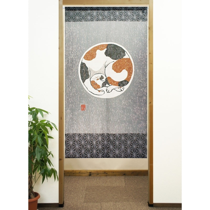 Noren Japansk katt Asanoha 85 x 150 cm