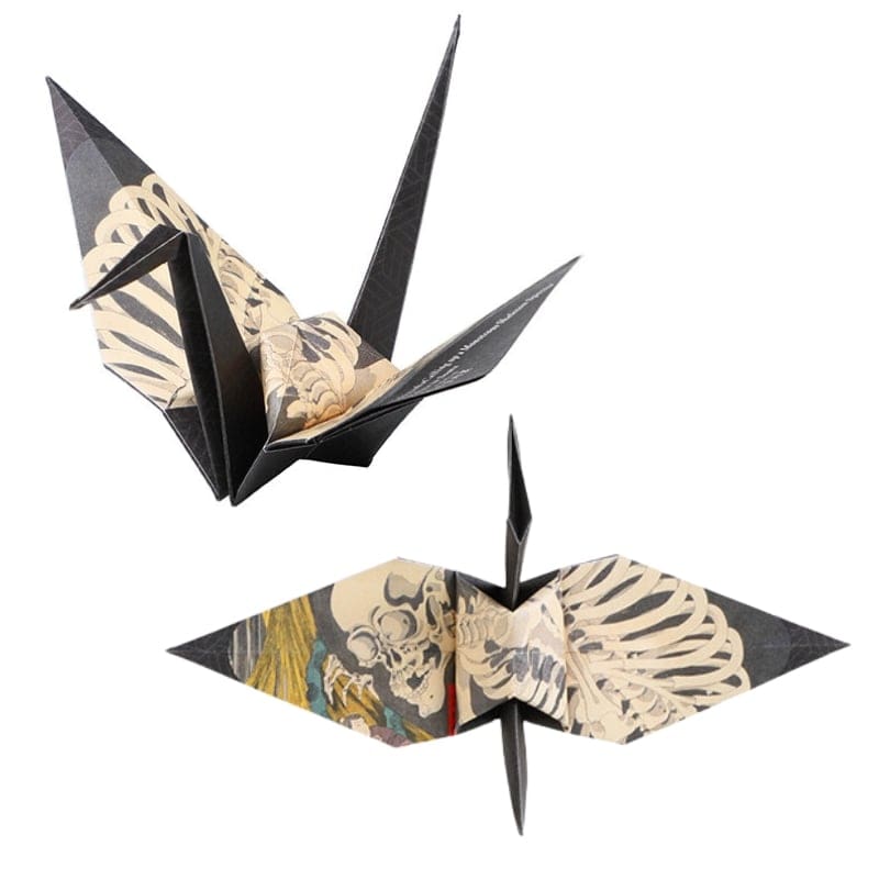 Origami Papper Vikning Trana Ukiyo e