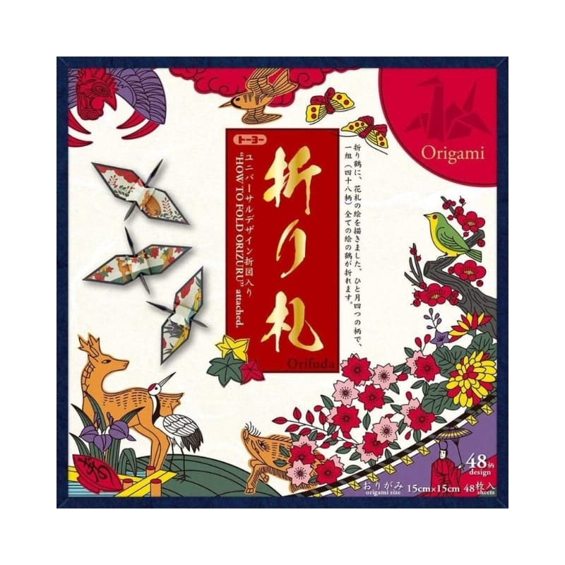 Origami pappersvikning Trana Hanafuda