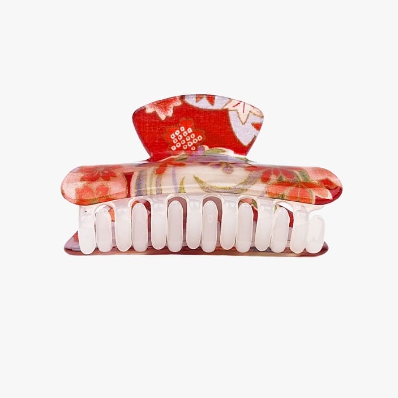 Rött japanskt hårspänne