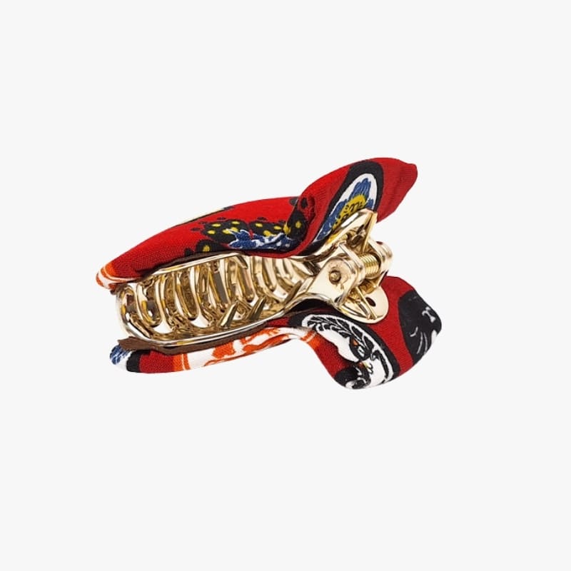 Japansk katt hårspänne av tyg