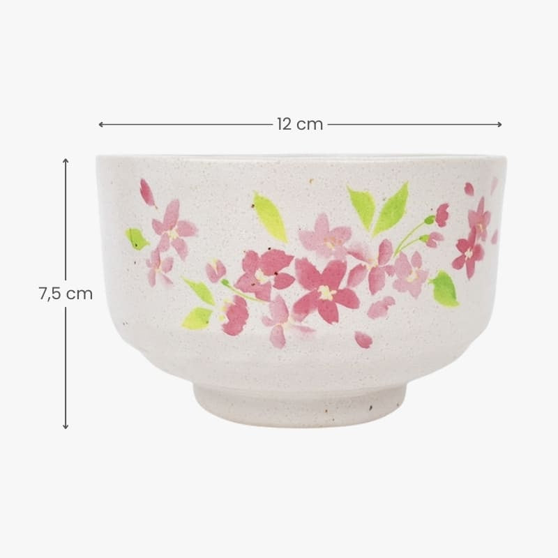 Pink Sakura japansk matcha skål