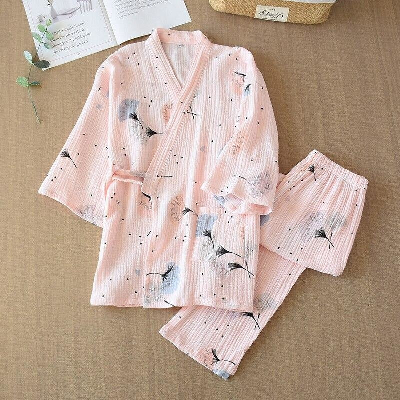 Pyjamas Kimono för kvinnor Rosa / M